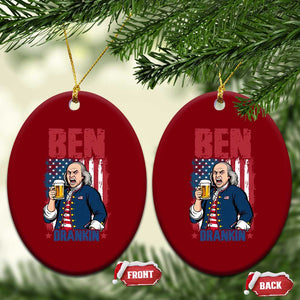 Benjamin Franklin Ceramic Ornament Funny Patriotic Founding Father TS12 Print Your Wear