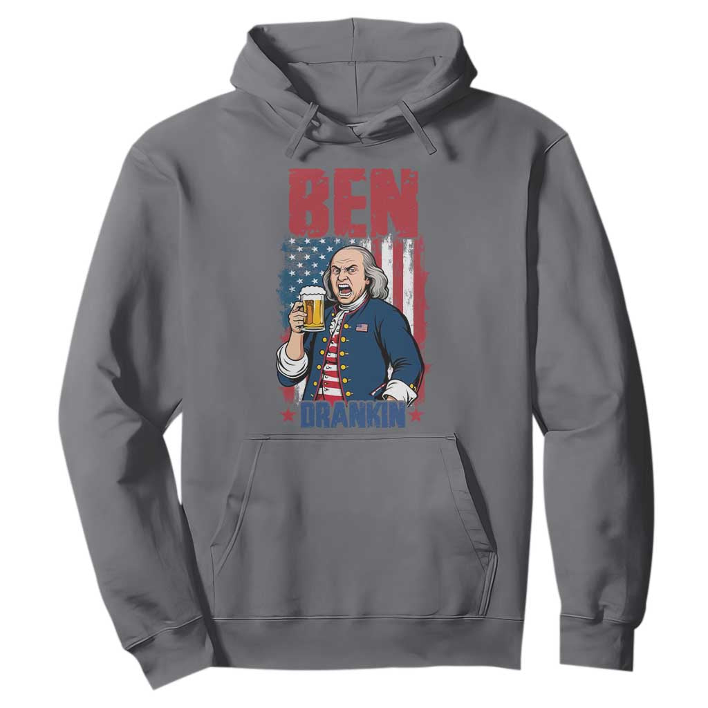 Benjamin Franklin Hoodie Funny Patriotic Founding Father TS12 Charcoal Print Your Wear