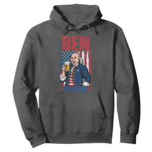 Benjamin Franklin Hoodie Funny Patriotic Founding Father TS12 Dark Heather Print Your Wear