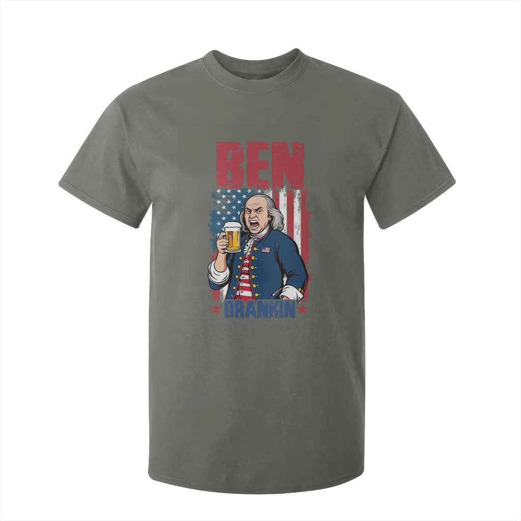 Benjamin Franklin T Shirt For Kid Funny Patriotic Founding Father TS12 Military Green Print Your Wear