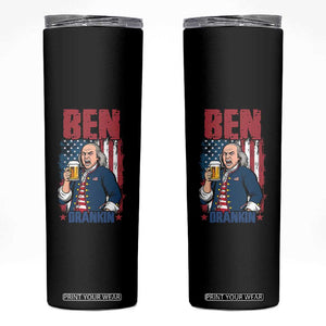 Benjamin Franklin Skinny Tumbler Funny Patriotic Founding Father TS12 Black Print Your Wear