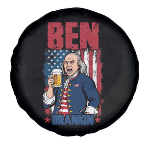 Benjamin Franklin Spare Tire Cover Funny Patriotic Founding Father TS12 Print Your Wear