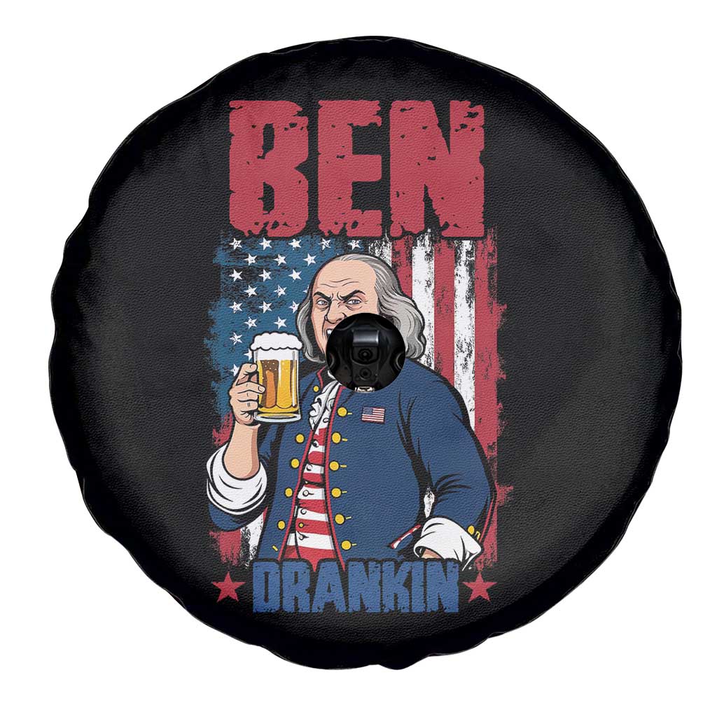 Benjamin Franklin Spare Tire Cover Funny Patriotic Founding Father TS12 Print Your Wear
