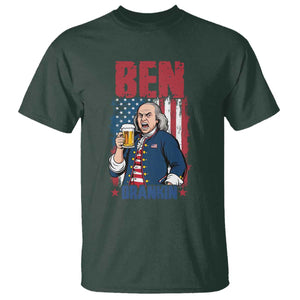 Benjamin Franklin T Shirt Funny Patriotic Founding Father TS12 Dark Forest Green Print Your Wear