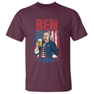 Benjamin Franklin T Shirt Funny Patriotic Founding Father TS12 Maroon Print Your Wear
