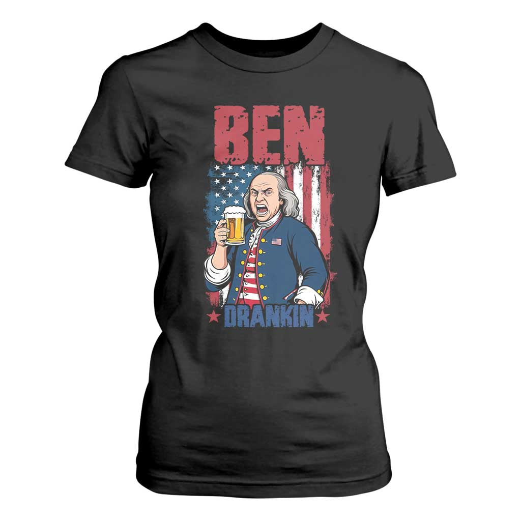 Benjamin Franklin T Shirt For Women Funny Patriotic Founding Father TS12 Black Print Your Wear