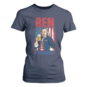 Benjamin Franklin T Shirt For Women Funny Patriotic Founding Father TS12 Navy Print Your Wear