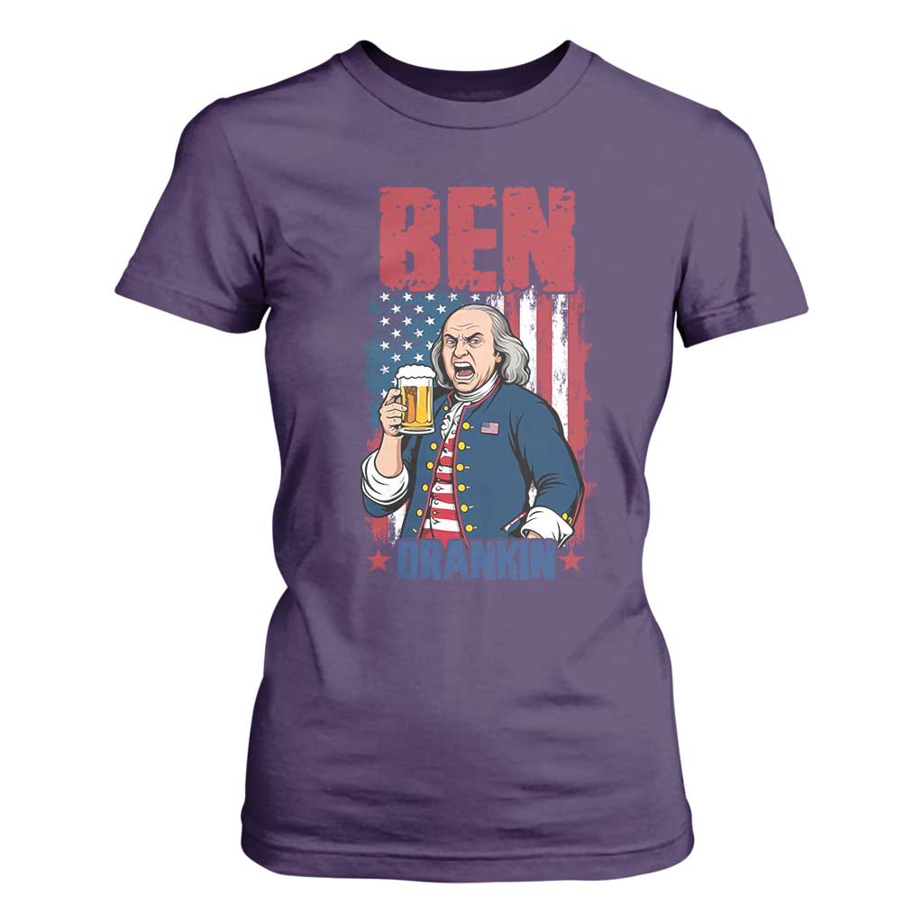 Benjamin Franklin T Shirt For Women Funny Patriotic Founding Father TS12 Purple Print Your Wear