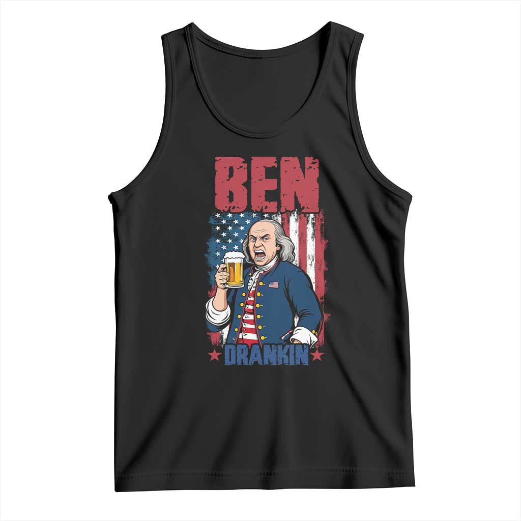 Benjamin Franklin Tank Top Funny Patriotic Founding Father TS12 Black Print Your Wear