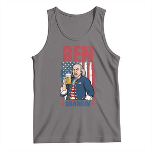Benjamin Franklin Tank Top Funny Patriotic Founding Father TS12 Deep Heather Print Your Wear