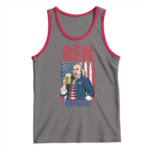 Benjamin Franklin Tank Top Funny Patriotic Founding Father TS12 Deep Heather Red Print Your Wear