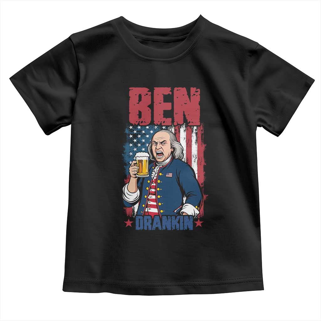 Benjamin Franklin Toddler T Shirt Funny Patriotic Founding Father TS12 Black Print Your Wear
