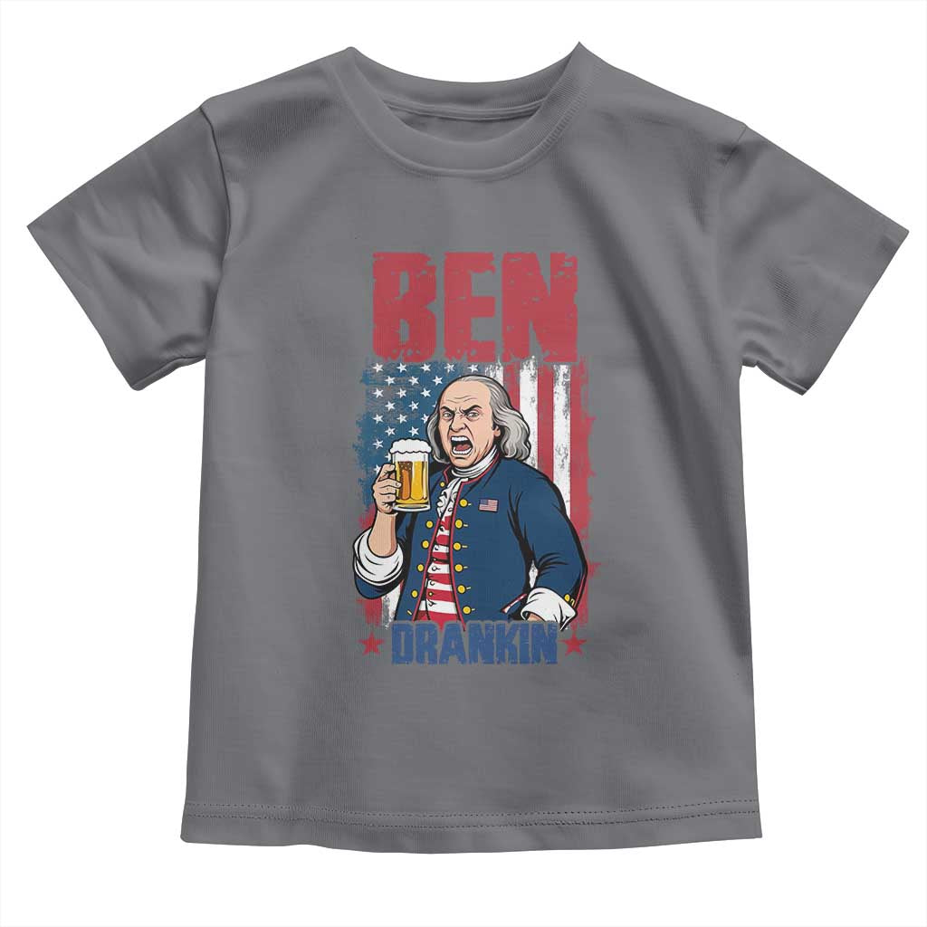 Benjamin Franklin Toddler T Shirt Funny Patriotic Founding Father TS12 Charcoal Print Your Wear