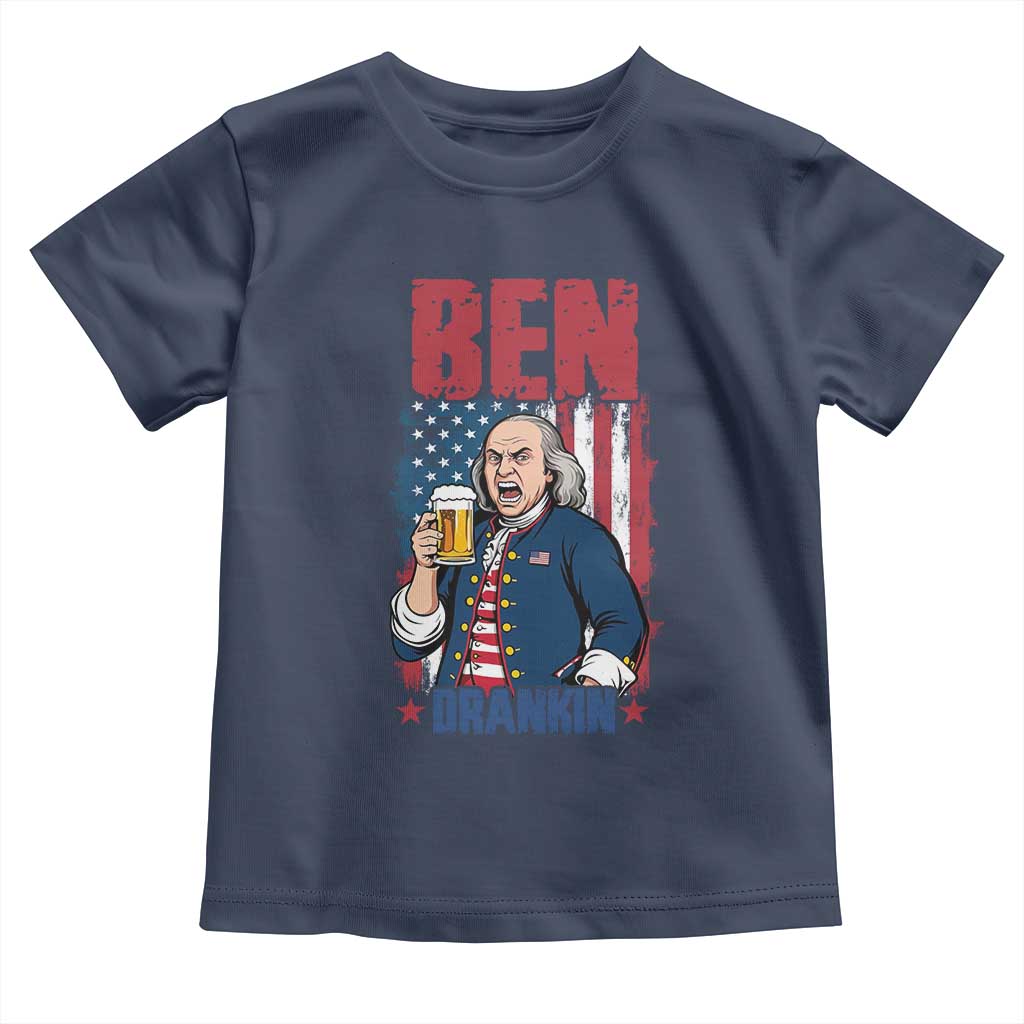 Benjamin Franklin Toddler T Shirt Funny Patriotic Founding Father TS12 Navy Print Your Wear