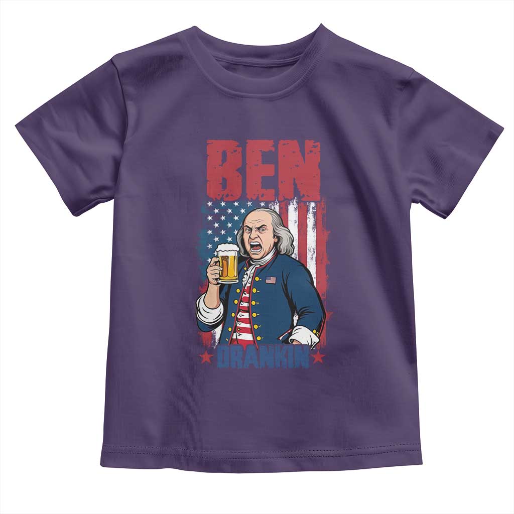 Benjamin Franklin Toddler T Shirt Funny Patriotic Founding Father TS12 Purple Print Your Wear