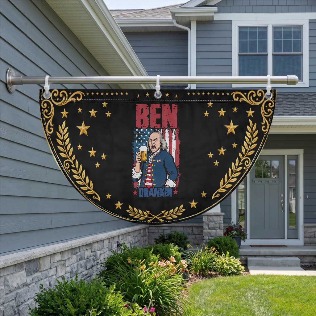 Benjamin Franklin Patriotic Fan Flag Funny Founding Father Gift