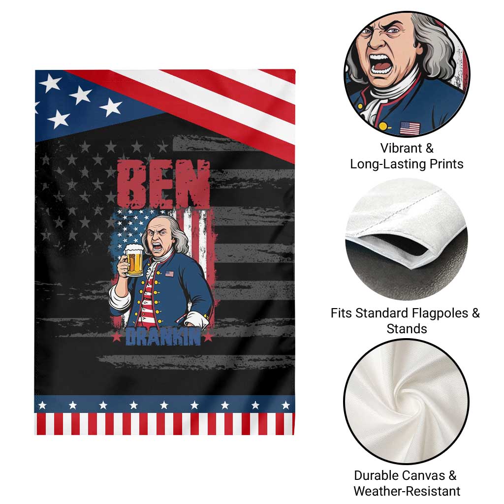 Benjamin Franklin Garden Flag Funny Patriotic Founding Father TS12 Print Your Wear