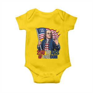 Patriotic Benjamin Franklin Baby Onesie 250 Years Of Freedom TS12 Daisy Print Your Wear