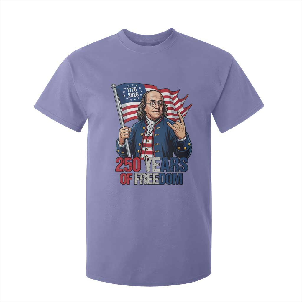 Patriotic Benjamin Franklin T Shirt For Kid 250 Years Of Freedom TS12 Violet Print Your Wear
