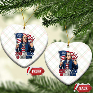 Patriotic Benjamin Franklin Ceramic Ornament 250 Years Of Freedom TS12 Print Your Wear