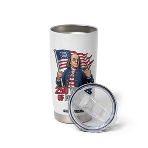 Patriotic Benjamin Franklin Tumbler Cup 250 Years Of Freedom TS12 Print Your Wear