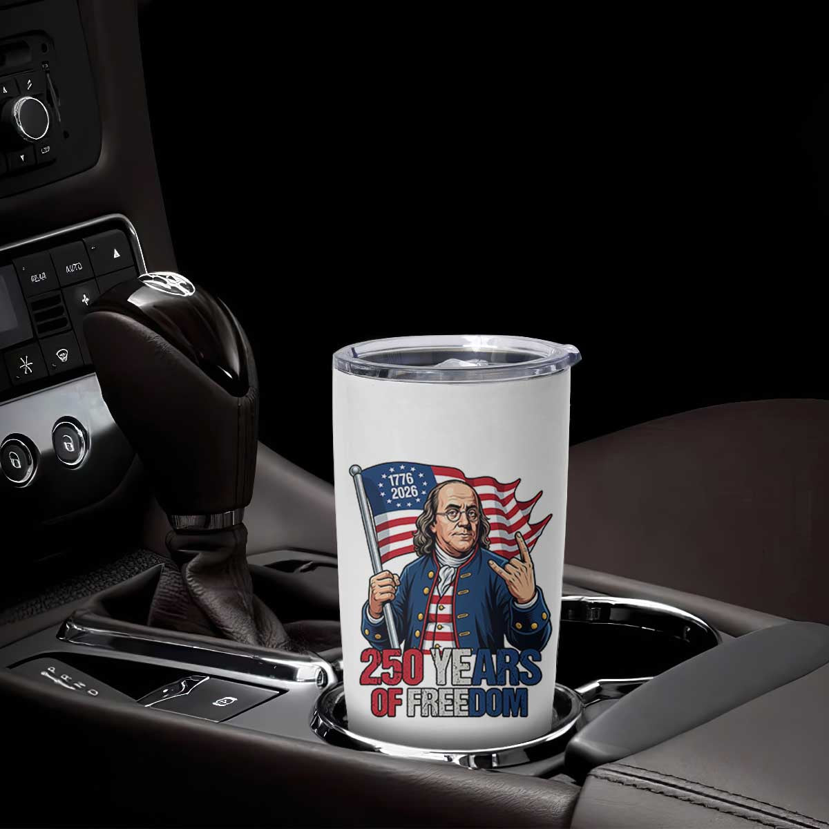 Patriotic Benjamin Franklin Tumbler Cup 250 Years Of Freedom TS12 Print Your Wear