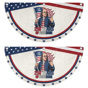 Benjamin Franklin Patriotic Fan Flag 250 Years Of Freedom