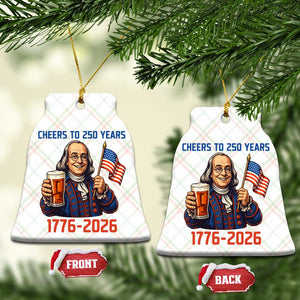 Funny Benjamin Franklin Ceramic Ornament Cheers To 250 Years TS12 Print Your Wear
