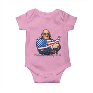 Benjamin Franklin Baby Onesie Freedom Liberty Independence American History TS12 Light Pink Print Your Wear