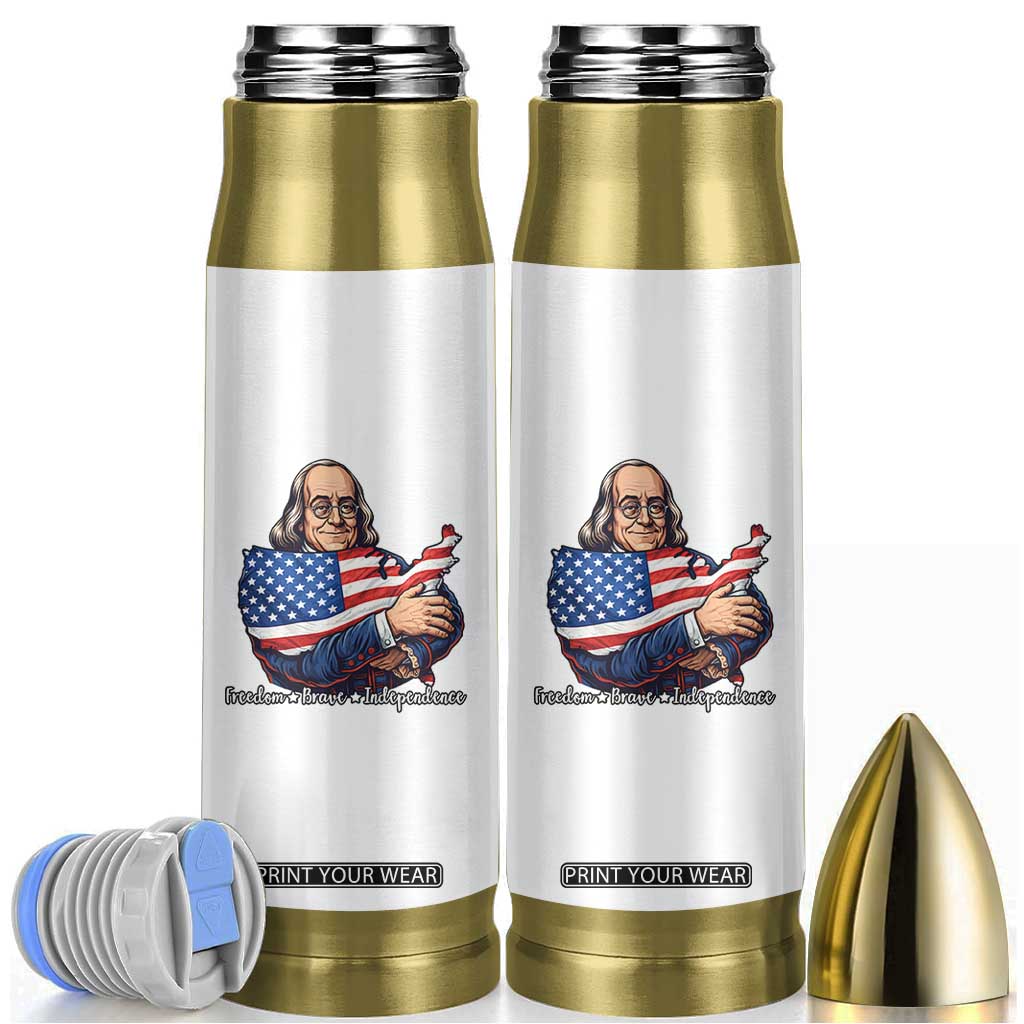 Benjamin Franklin Bullet Tumbler Freedom Liberty Independence American History TS12 White Print Your Wear