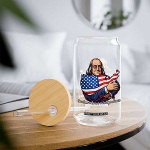 Benjamin Franklin Glass Can Freedom Liberty Independence American History TS12 Print Your Wear