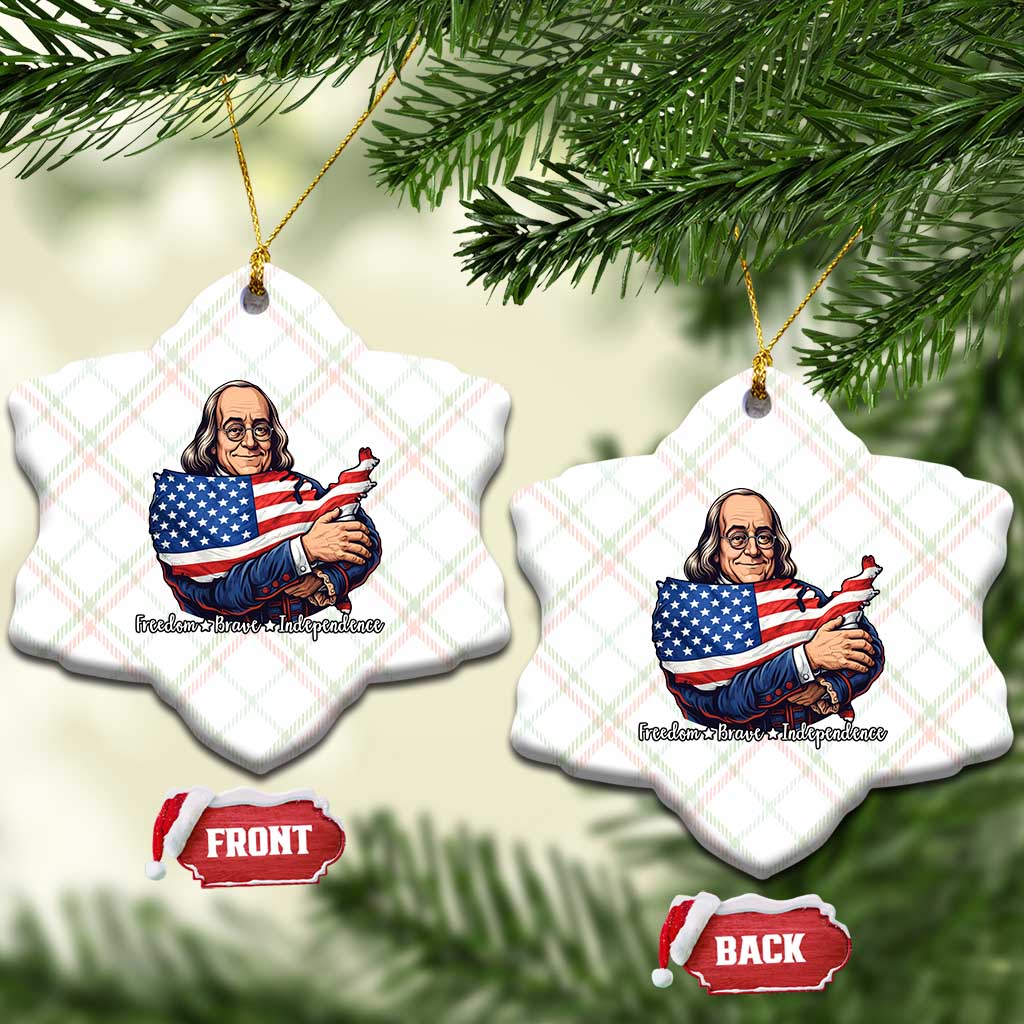 Benjamin Franklin Ceramic Ornament Freedom Liberty Independence American History TS12 Print Your Wear
