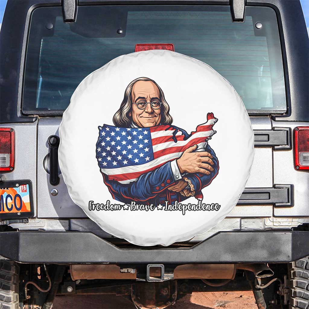 Benjamin Franklin Spare Tire Cover Freedom Liberty Independence American History TS12 No hole White Print Your Wear