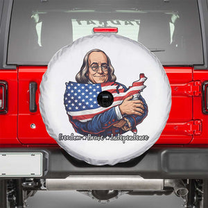 Benjamin Franklin Spare Tire Cover Freedom Liberty Independence American History TS12 White Print Your Wear