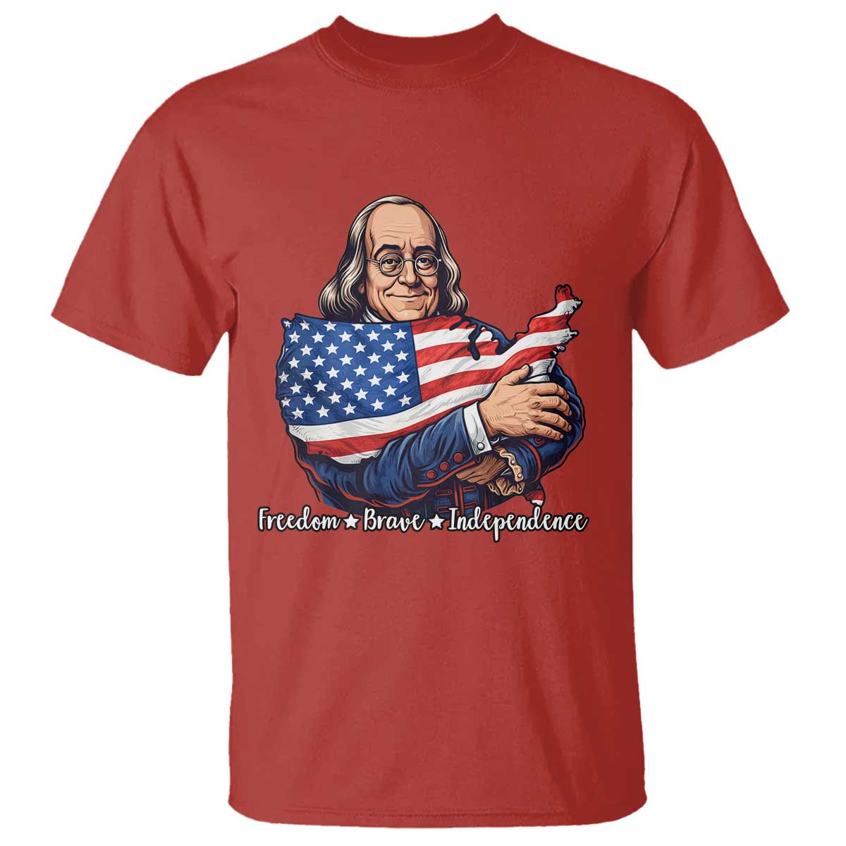 Benjamin Franklin T Shirt Freedom Liberty Independence American History TS12 Red Print Your Wear