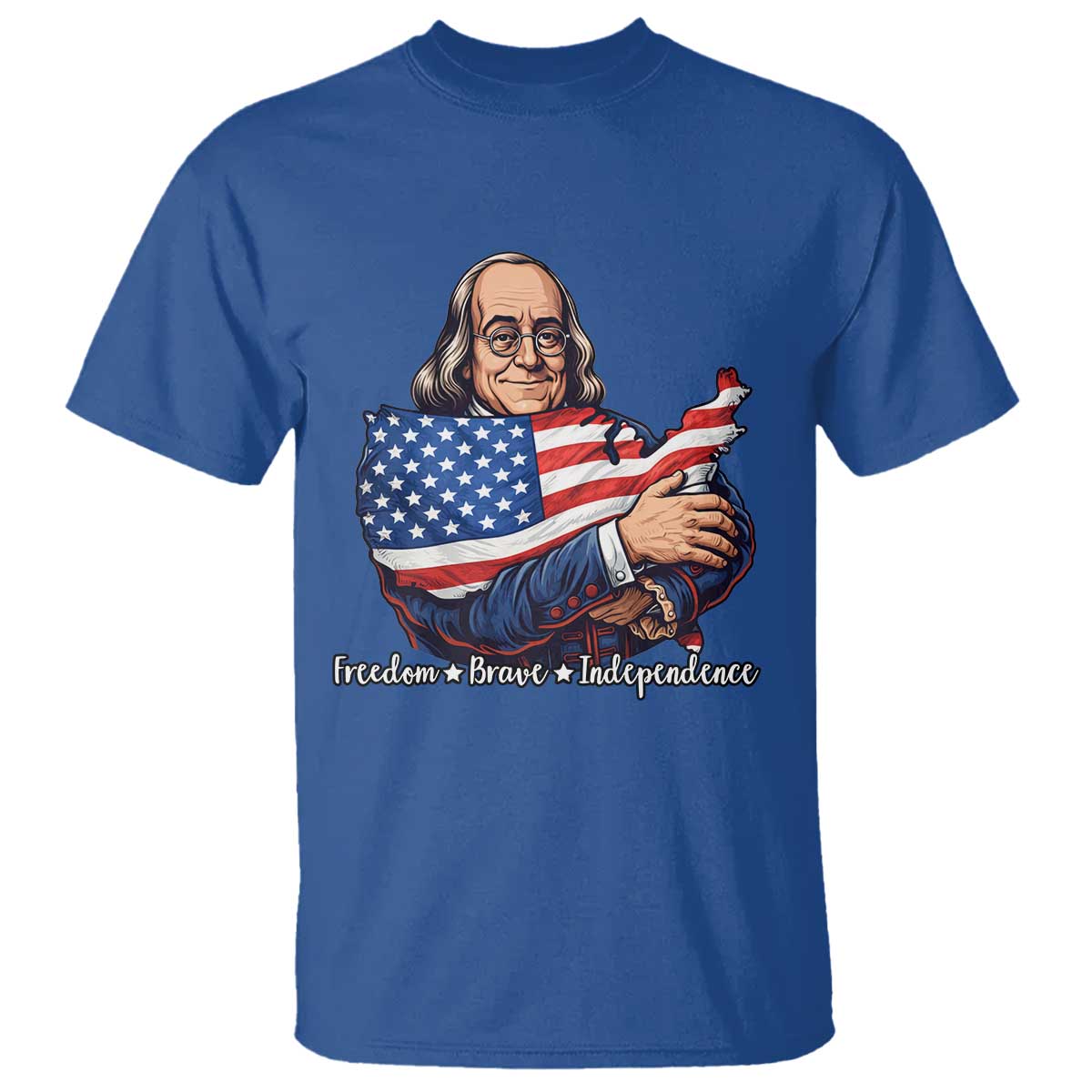 Benjamin Franklin T Shirt Freedom Liberty Independence American History TS12 Royal Blue Print Your Wear