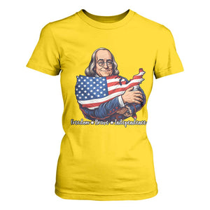 Benjamin Franklin T Shirt For Women Freedom Liberty Independence American History TS12 Daisy Print Your Wear