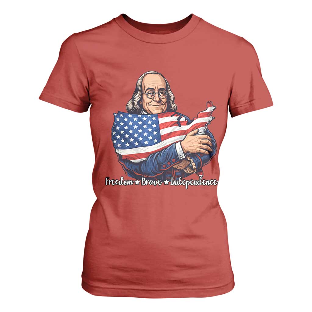 Benjamin Franklin T Shirt For Women Freedom Liberty Independence American History TS12 Red Print Your Wear