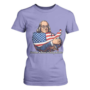Benjamin Franklin T Shirt For Women Freedom Liberty Independence American History TS12 Violet Print Your Wear