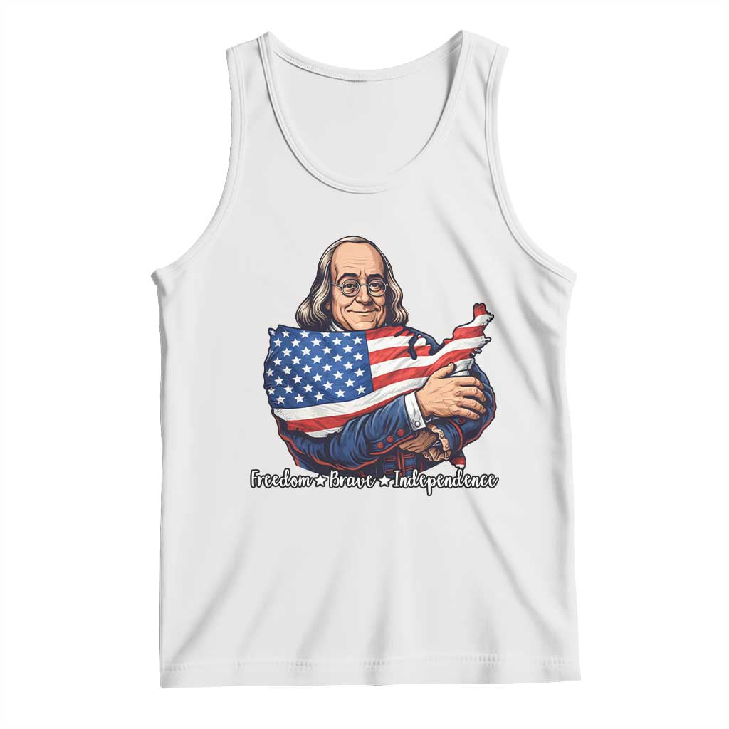 Benjamin Franklin Tank Top Freedom Liberty Independence American History TS12 White Print Your Wear