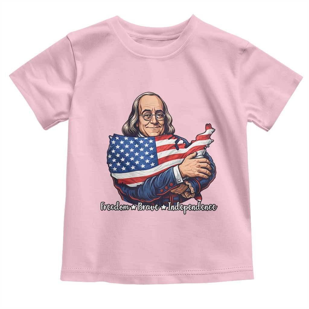 Benjamin Franklin Toddler T Shirt Freedom Liberty Independence American History TS12 Light Pink Print Your Wear