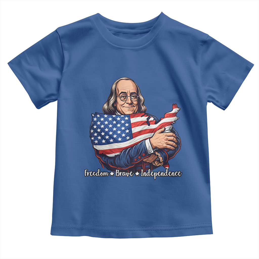 Benjamin Franklin Toddler T Shirt Freedom Liberty Independence American History TS12 Royal Blue Print Your Wear