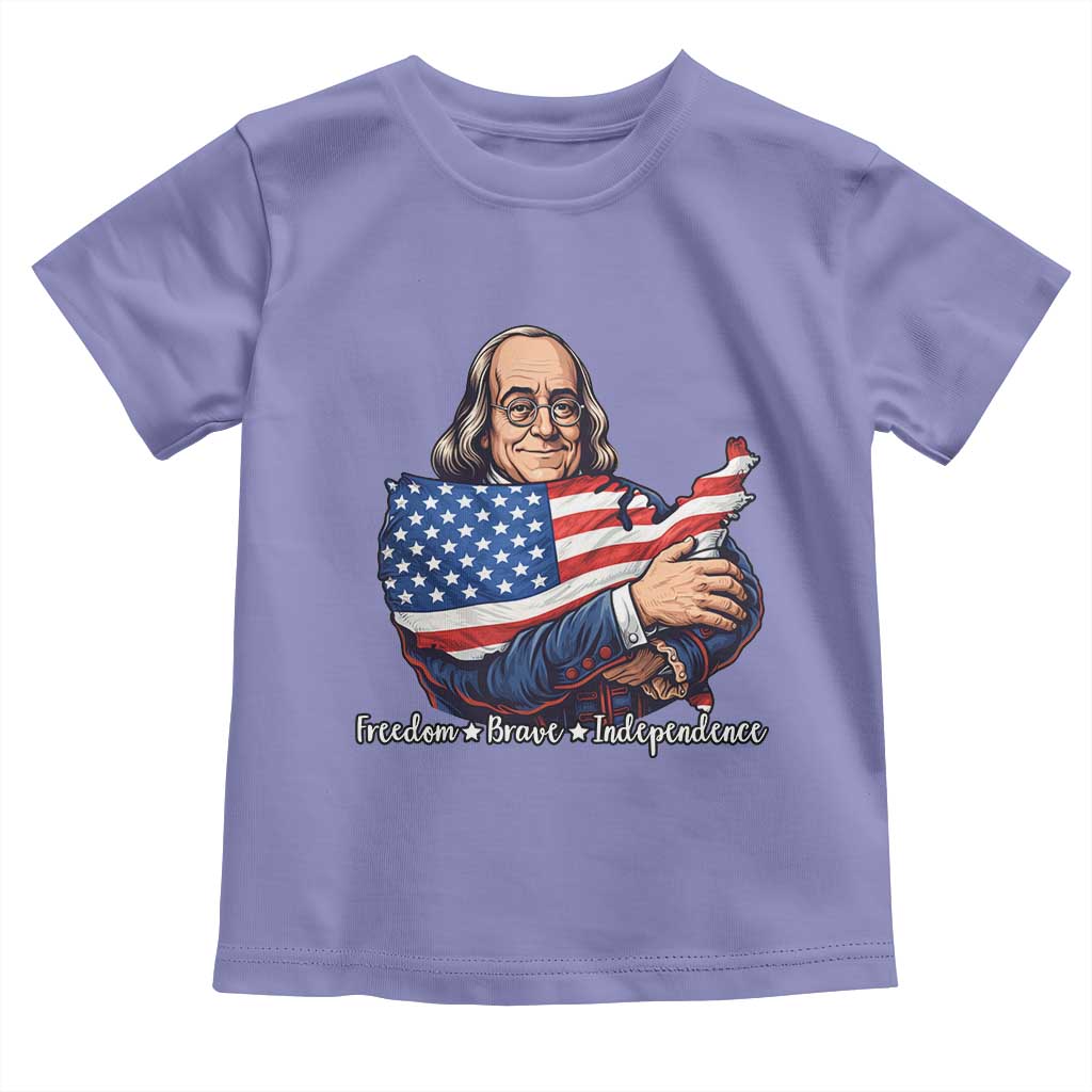 Benjamin Franklin Toddler T Shirt Freedom Liberty Independence American History TS12 Violet Print Your Wear