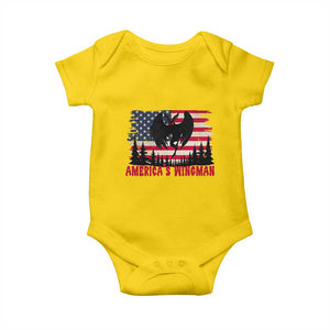 Mothman Americas Wingman Baby Onesie Funny Patriotic Cryptid TS12 Daisy Print Your Wear