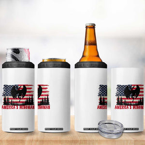 Mothman Americas Wingman 4 in 1 Can Cooler Tumbler Funny Patriotic Cryptid TS12 Print Your Wear