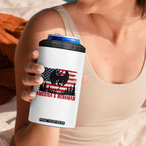 Mothman Americas Wingman 4 in 1 Can Cooler Tumbler Funny Patriotic Cryptid TS12 Print Your Wear
