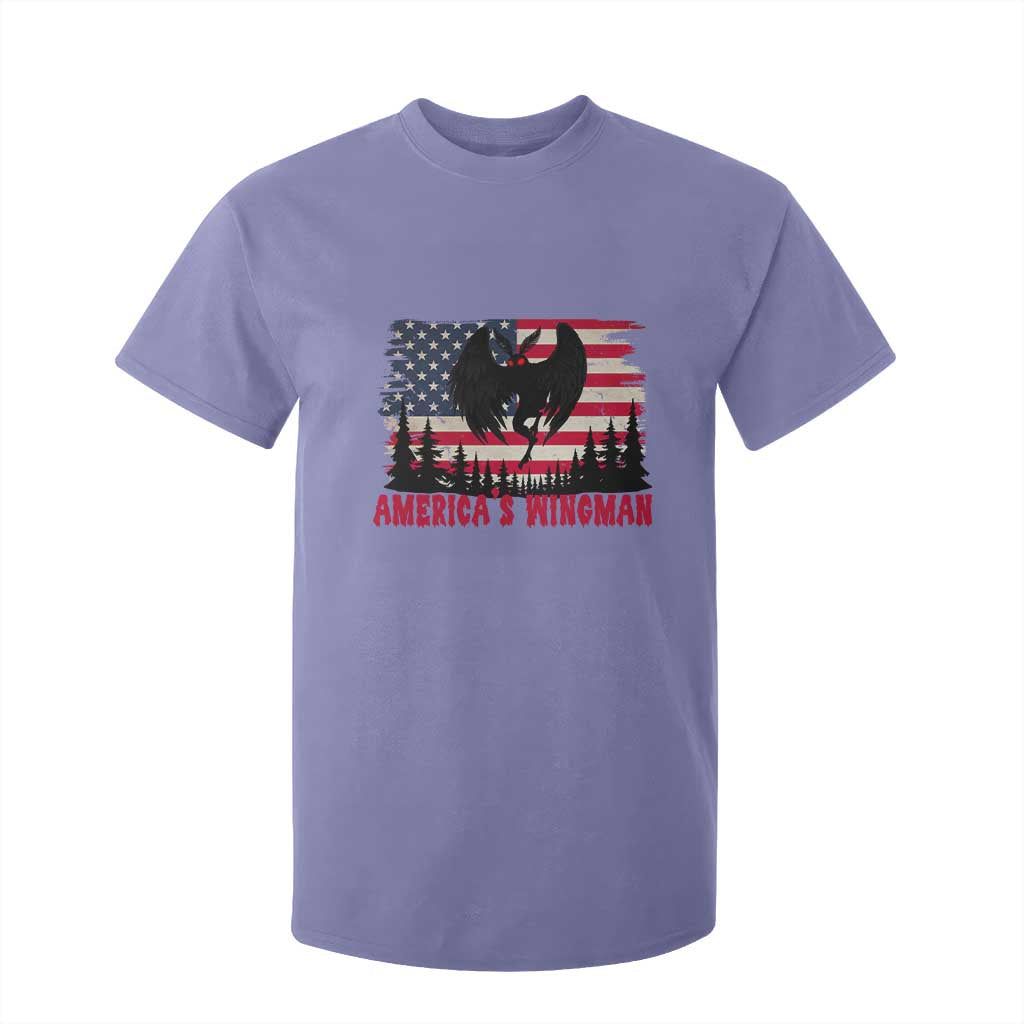 Mothman Americas Wingman T Shirt For Kid Funny Patriotic Cryptid TS12 Violet Print Your Wear