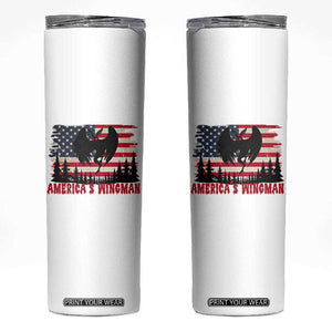 Mothman Americas Wingman Skinny Tumbler Funny Patriotic Cryptid TS12 White Print Your Wear