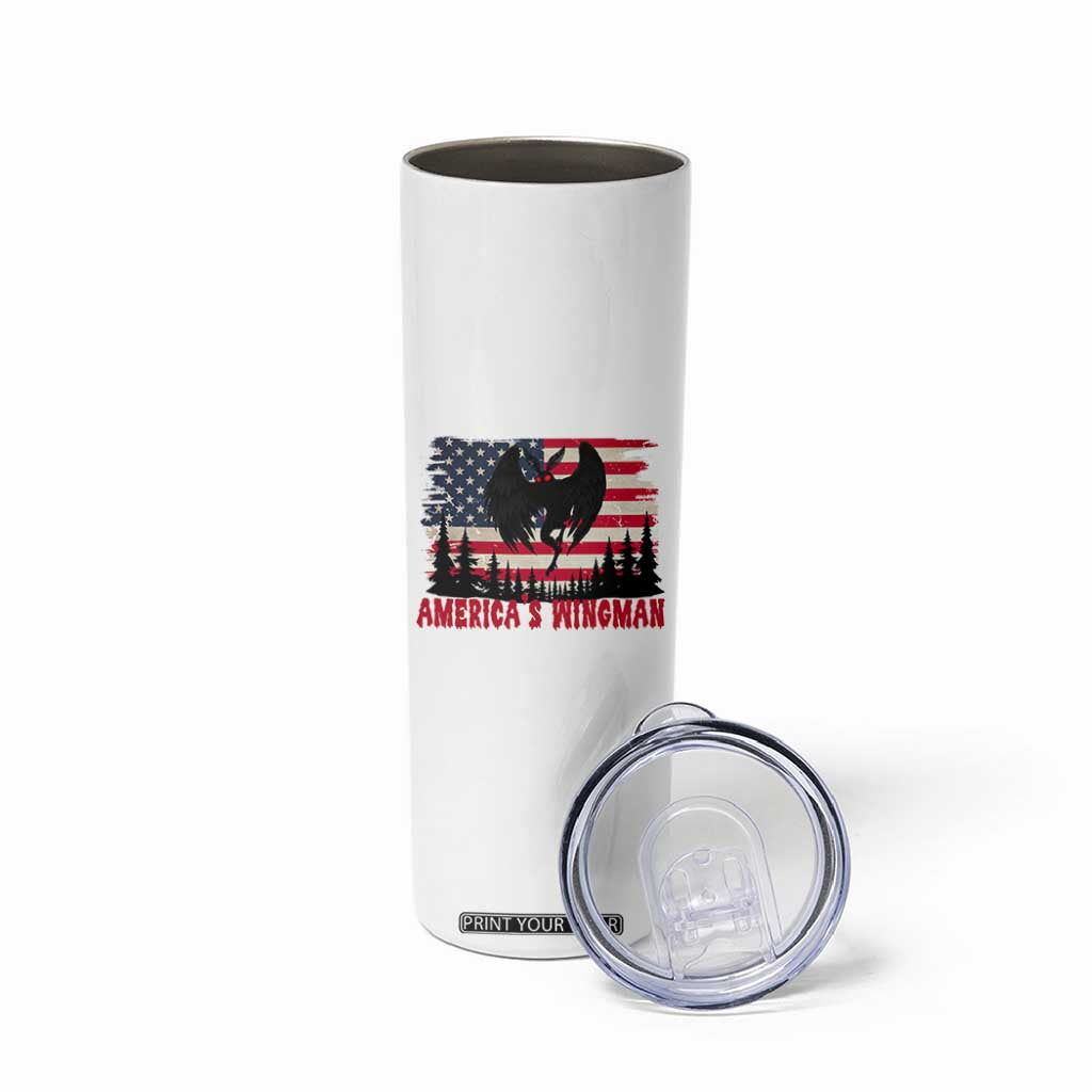 Mothman Americas Wingman Skinny Tumbler Funny Patriotic Cryptid TS12 Print Your Wear