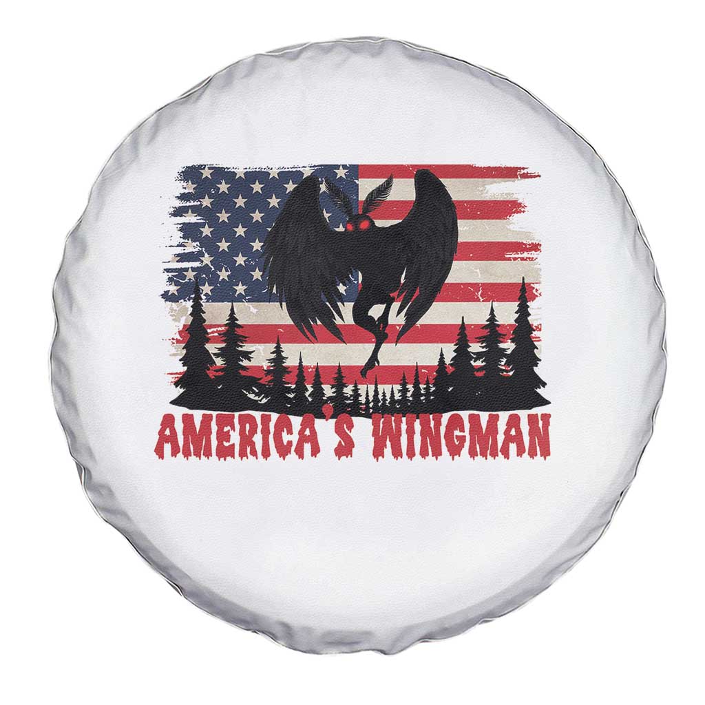 Mothman Americas Wingman Spare Tire Cover Funny Patriotic Cryptid TS12 Print Your Wear